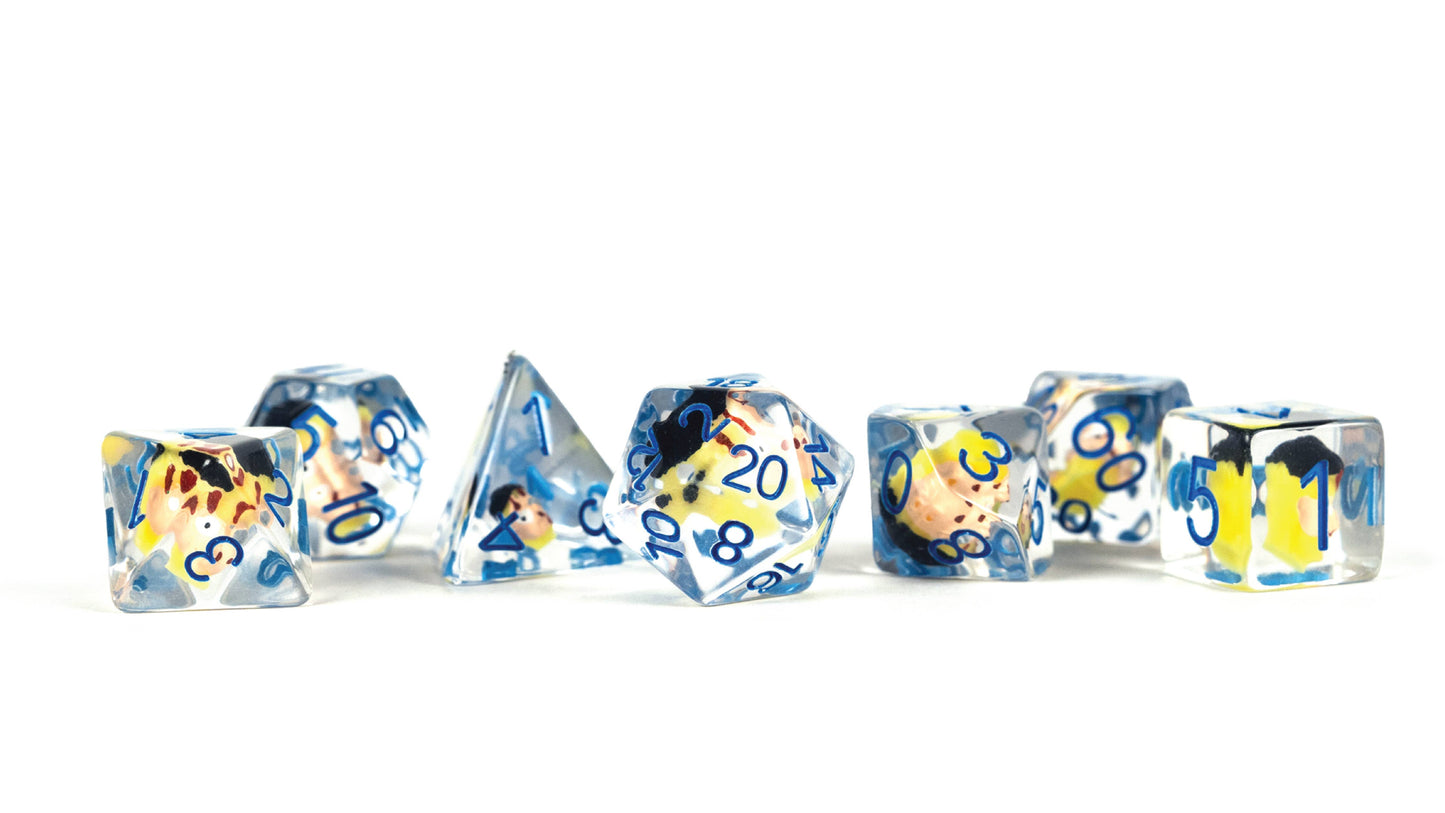Invincible Blood Damaged Resin Poly Dice Set