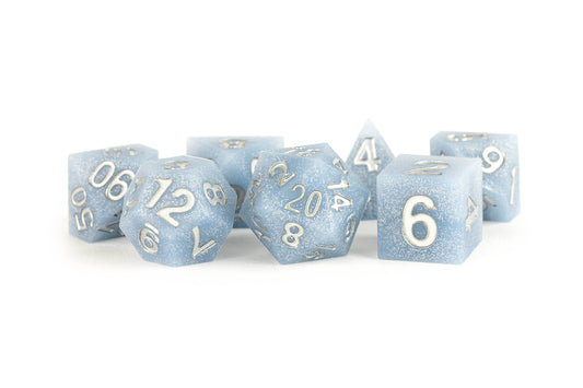 UNIQUE Sharp Edge Silicone Rubber Dice Set: Glacial Debris