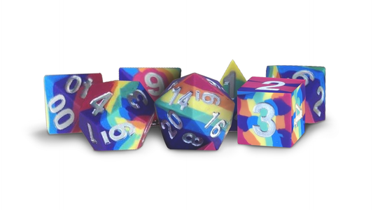 UNIQUE Sharp Edge Silicone Rubber Dice Set: Glacial Debris