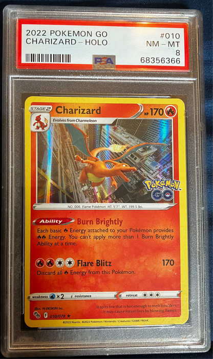 Pokémon Go Holo Charizard PSA 8