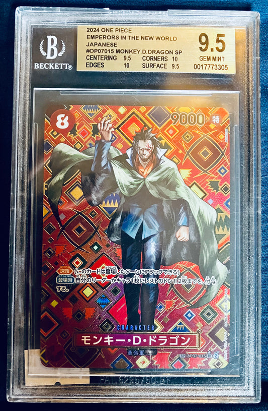 Japanese Monkey D. Dragon Beckett Gem Mint 9.5