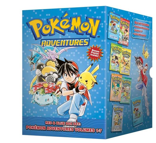 Pokémon Adventures Red & Blue Box Set (Set Includes Vols. 1-7) by Hidenori Kusaka: Paperback; 1504 pages, English