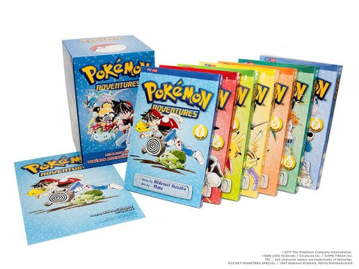 Pokémon Adventures Red & Blue Box Set (Set Includes Vols. 1-7) by Hidenori Kusaka: Paperback; 1504 pages, English