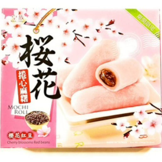 Cherry Blossom Red Bean Mochi Roll