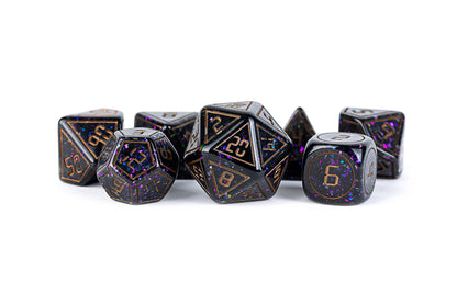 Limited Edition:  Out of Print Set of 7 Resin Dice for D&D: Flash with Black Numbers