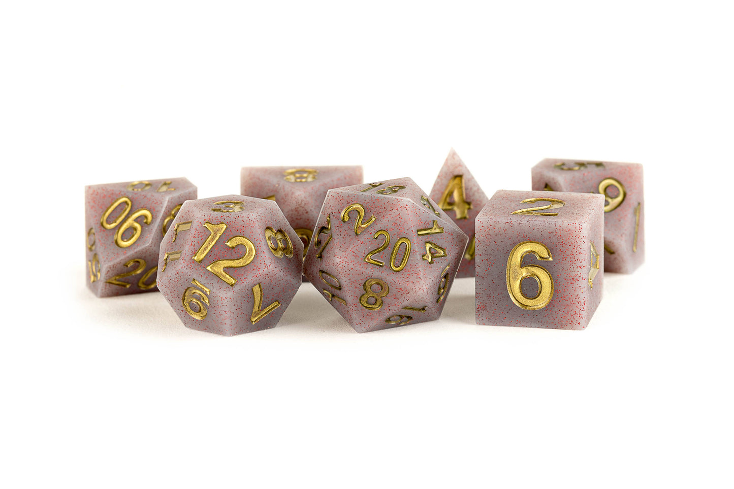 UNIQUE Sharp Edge Silicone Rubber Dice Set: Glacial Debris